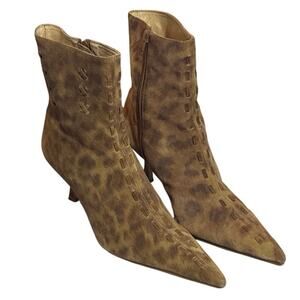 Women's Size 8.5 Guess by Marciano Cheetah Kitten Heel Booties